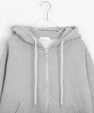 Lamines Two-Way Color Brushed Hood Zip-Up