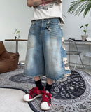 Shirato Camo Bermuda Denim Pants