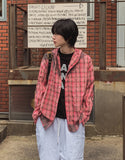 Venish dirty hood check shirt