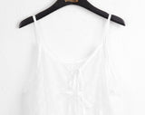 Newco ribbon strap see-through bustier sleeveless
