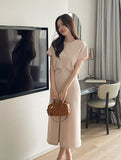 Belushi Round Span Short Sleeve Long One Piece