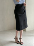Natale Pin Tuck Shirring Wrap Skirt