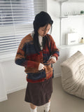 Fuzz Vintage Gradient Duffle Knit Cardigan
