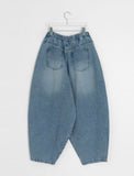 [unisex] Casa Denim Balloon Wide Banding Pants