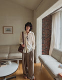 Mary three tuck wide slacks