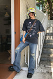 DAMAGE BOOTCUT DENIM