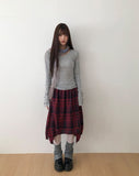 Hammy V-neck Button Layered T-shirt