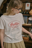 Butter Ribbon Crop Short Sleeve Tee