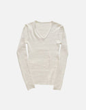 Flynn V-neck button knit