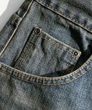 Rain Slab Denim Half Pants