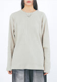 Waffle slab round-neck long sleeve