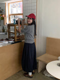Moei round wool short sleeve knit