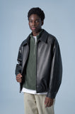 Fox leather minimal blouson