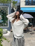Summer Basic Net Knit Hood Zip Up