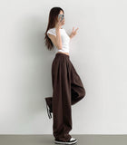 Side Pin Tuck Volume Up Balloon Wide Banding Pants
