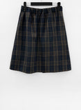 30% wool) Limb Check Pleated Midis Skirt