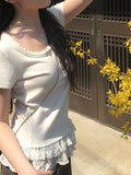 Jame Frill Tiered Short Sleeve T-Shirt