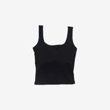 Noise Button Ribbed Sleeveless