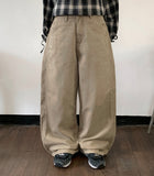 Ontoto cut cotton wide pants