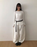Kuren Flower Balloon Wide Long Pants