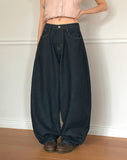 Difit raw big pocket denim wide long pants
