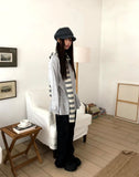 Peuon Layered Frill Button Knit