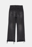 Bega rough crop bootcut denim pants