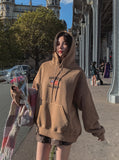 California american flag embroidery pigment hoodie