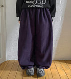 [BAONHAUS] Codend Fleece Brushed Banding Balloon Wide Pants