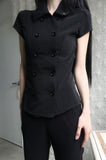 [ EEUN MADE ] Rosette Button Top