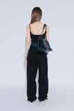 leather chain square bag