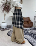Harrain Check Layered Cotton Pants
