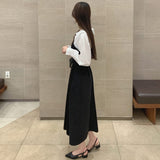 Belt Strap Balloon Shirt Layered Bustier Long One Piece