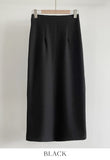 Aret Banding Slit H-Line Long Skirt