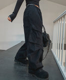 Koiz Pintuck Diagonal Balloon Cargo Pants