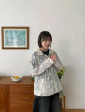Langes Flower See-Through Summer Hood Zip Up