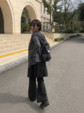 Inkku Midi Pleated Eyelet Skirt Pants