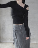 Art Knot One-Shoulder Tee