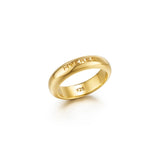 Champagne Full Moon Slim Silver Ring M