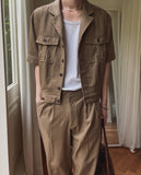 Saffy Linen Two Pocket Crop Jacket