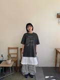 Dalyu Layered Nylon Midi Skirt