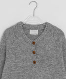 Genif Raglan Round Button Knit