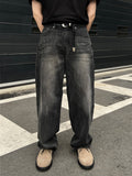 Vintage Brush Washed Black Denim
