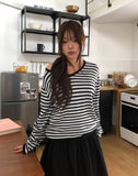 Soy Striped V-Neck Knit
