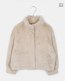 Horn Hidden Hook Fur Short Jacket