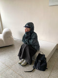 [unisex] Dorico Check Hood String Wind Jacket