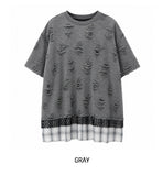 Triple Damage Layered Short Sleeve T-shirt