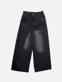 Wrap Cross Over Denim Pants