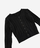 Round Twist Crop Cardigan