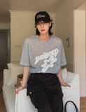 Starry Printing See-through Short Sleeve Knit